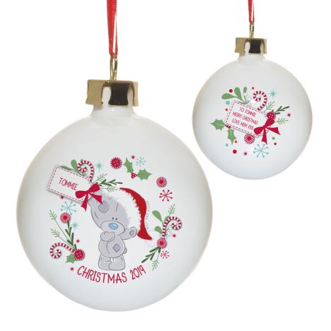 Personalised Me to You Christmas Wreath Bauble £12.99